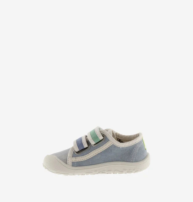 Victoria Barefoot - Bosco Canvas Shoes with Straps, Blue and Multicolor