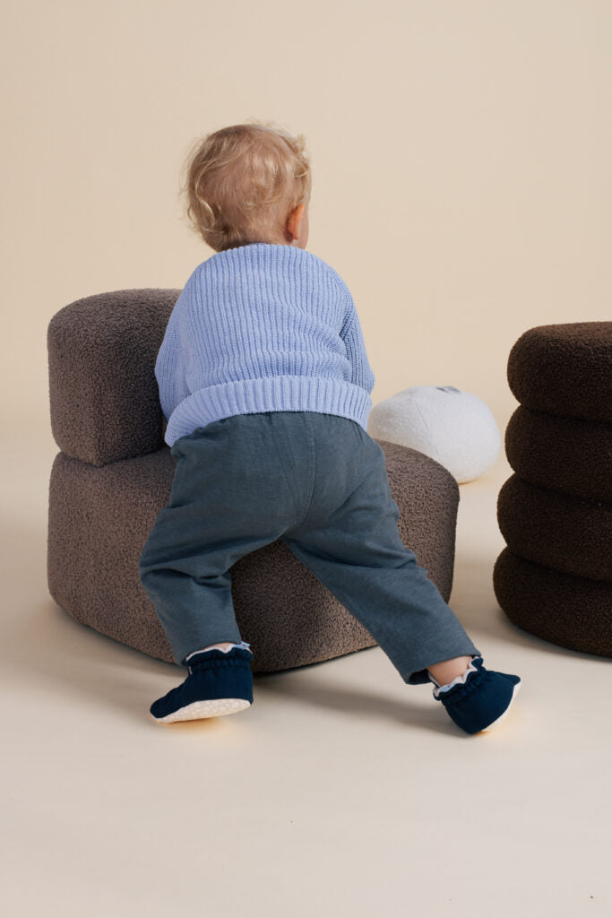 Zás Trás - Baby Booties - Fluffy Blue Cake Pop