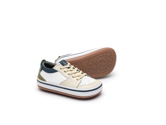 Tip Toey Joey Ollie, White / Tapioca / Olive Tree T.19-25