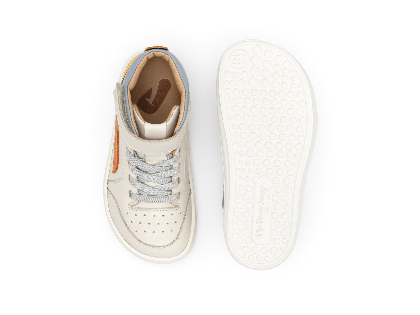 Tip Toey Joey Landy High Top, Tapioca / Tangerine / Caja T. 25-34