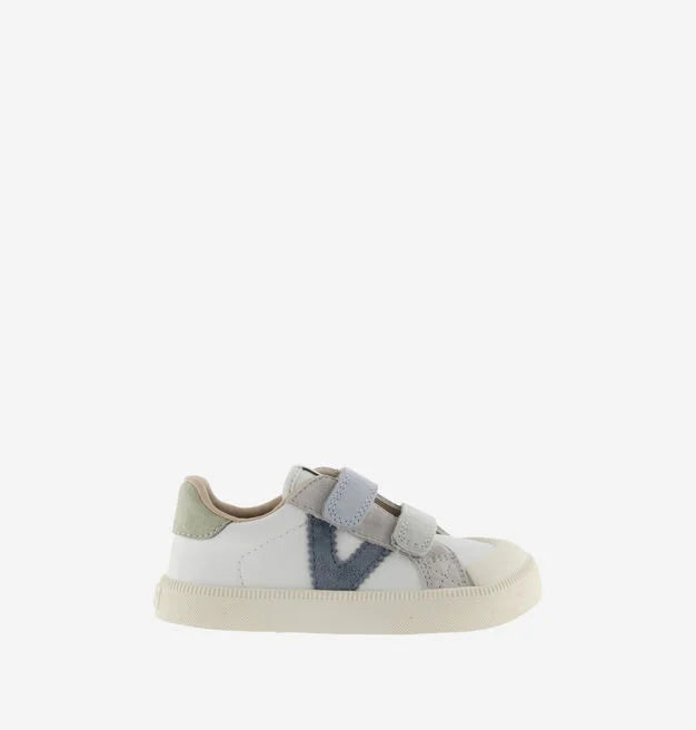 Victoria Barefoot - Oliver Leather & Suede Effect Blue