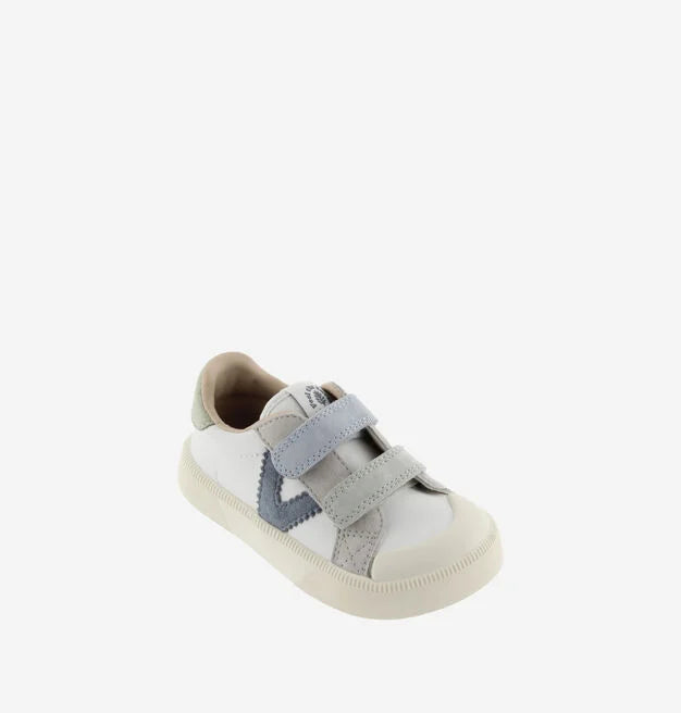 Victoria Barefoot - Oliver Leather & Suede Effect Blue