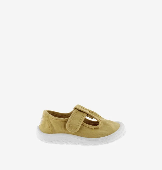 Victoria Barefoot - Bosco Wheat Canvas Sandal