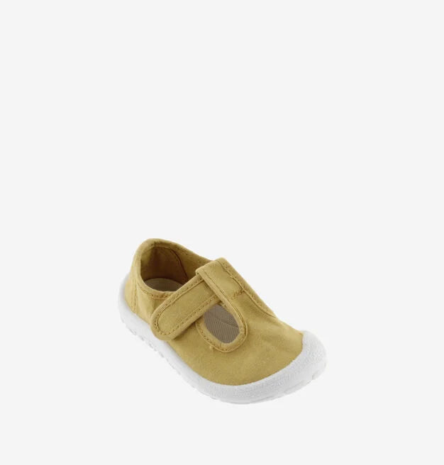 Victoria Barefoot - Bosco Wheat Canvas Sandal