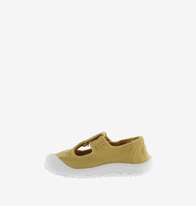Victoria Barefoot - Bosco Wheat Canvas Sandal