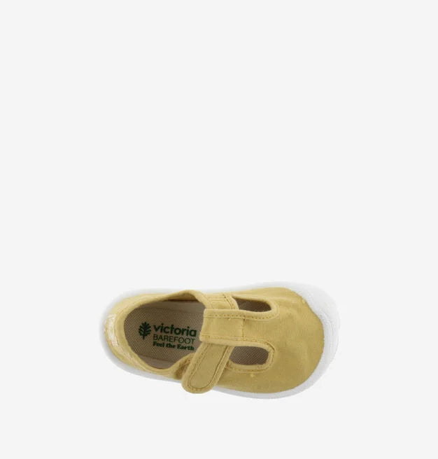 Victoria Barefoot - Bosco Wheat Canvas Sandal