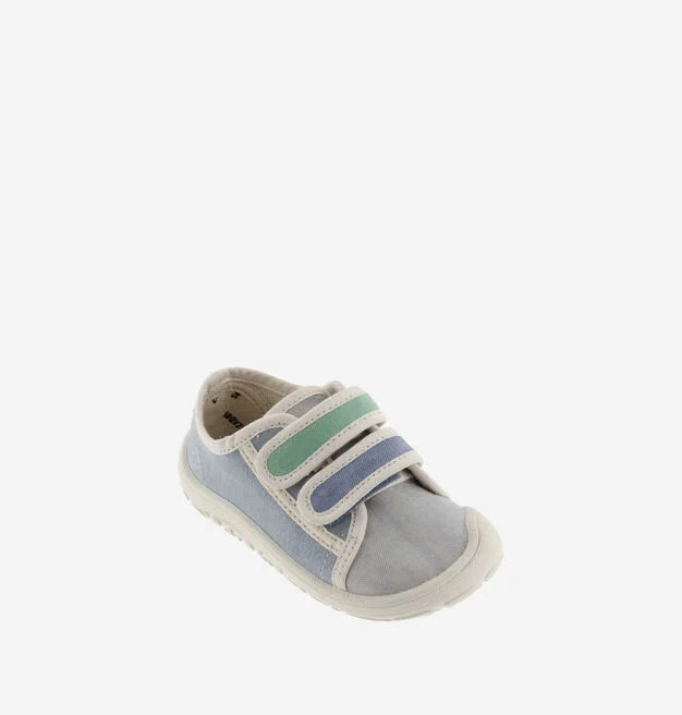 Victoria Barefoot - Bosco Canvas Shoes with Straps, Blue and Multicolor