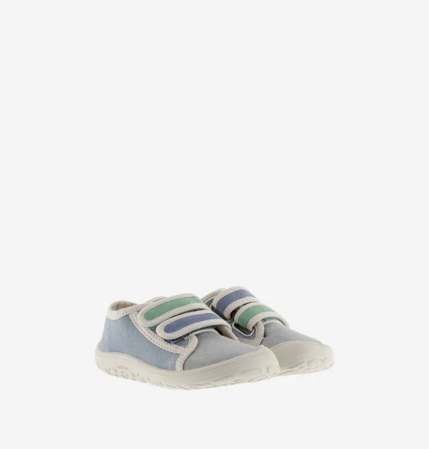 Victoria Barefoot - Bosco Canvas Shoes with Straps, Blue and Multicolor