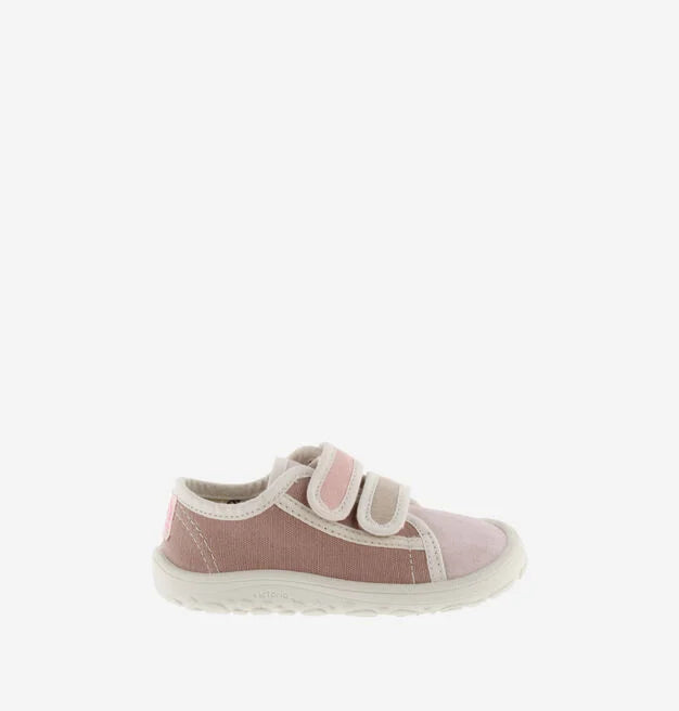Victoria Barefoot - Bosco Canvas Sneakers with Pink Multicolor Straps
