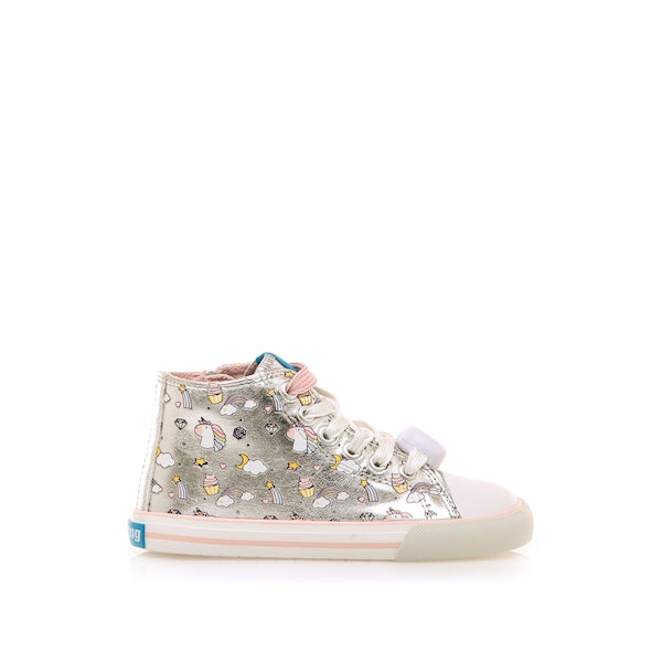 Mustang - Free Kids Sapatilha Barefoot (High Top) Unicórnio c/ luzes
