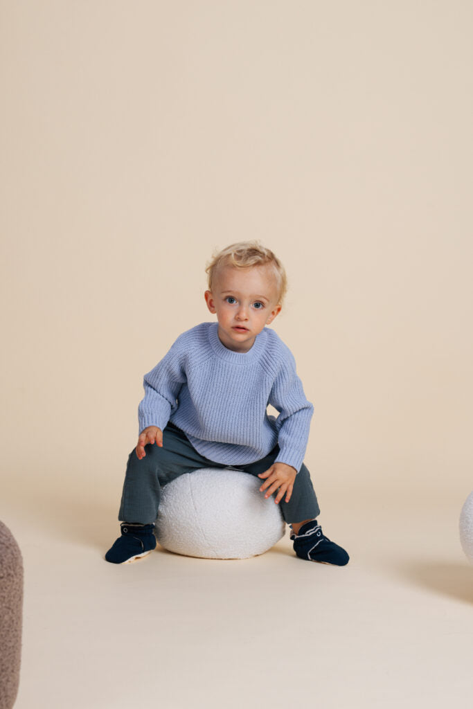 Zás Trás - Baby Booties - Fluffy Blue Cake Pop