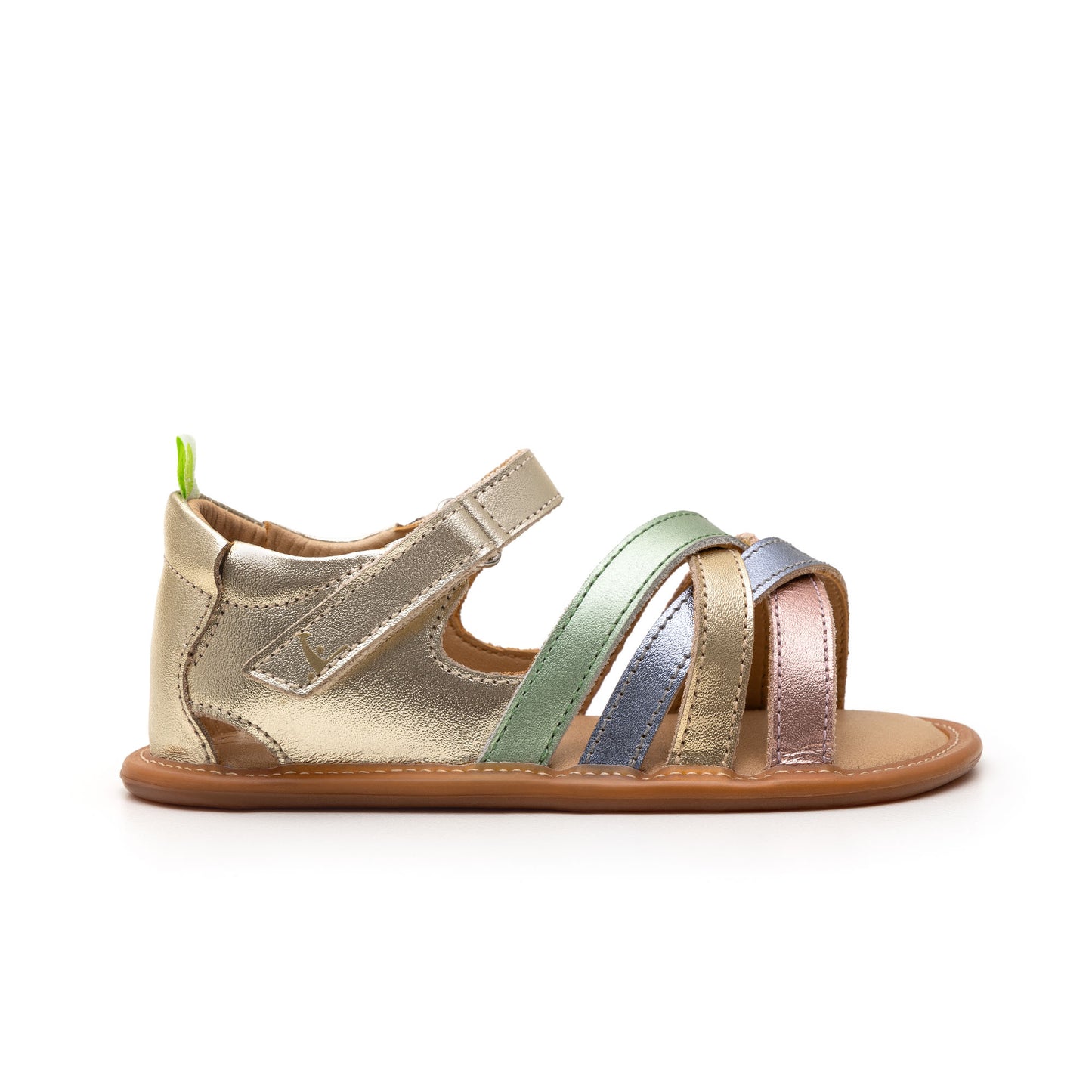 Tip Toey Joey - CRISS CROSS 1-3 anos Champagne/ Metal Blue / Metal Green