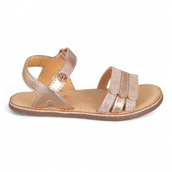 Chetto -  Sandália tiras metálicas Rosa Gold